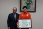 第９回アジア冬季競技会スキー競技クロスカントリー１５kmフリー優勝山下陽暉選手の知事表敬及び特別表彰