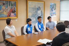 視覚障がい者柔道全日本合宿に係る県庁表敬訪問